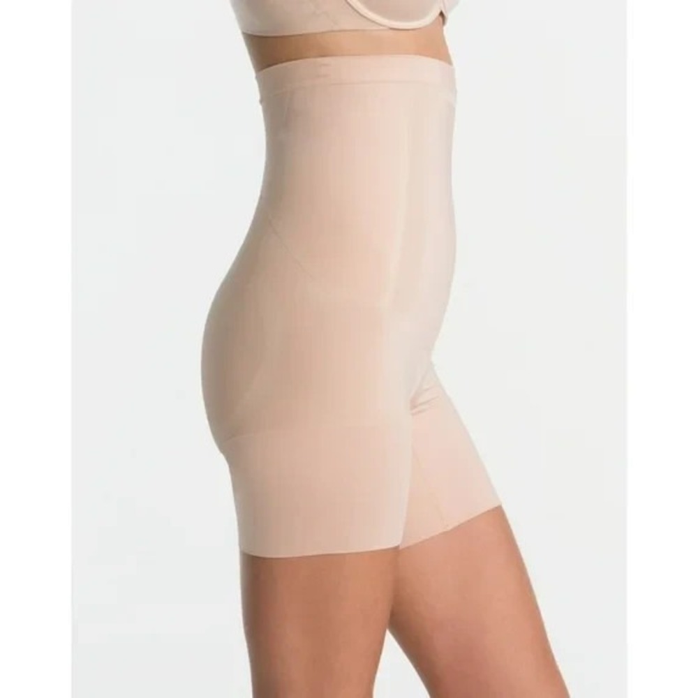 Spanx Shapewear Oncore High-Waisted Mid-Thigh Short Nude Compression Size Large - Picture 4 of 14